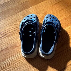 Kids Blue and Black Crocs